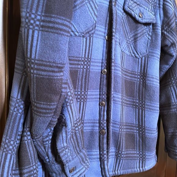 M Shacket - blue / black lined flannel - Picture 6 of 8